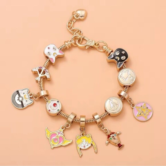 Unbranded Jewelry - Sailor Moon Hot Sexy Charms Bracelet Cat Anime Magic Power Jewelry